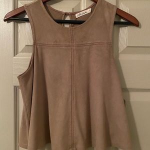 Chloe & Katie faux suede sleeveless tops. Size M